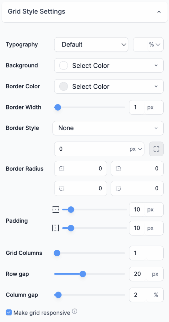 Updated Formidable Forms Views Settings Sidebar